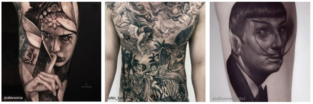  black and grey tattoos