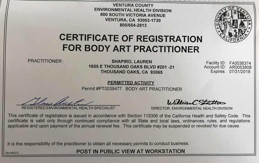 tattoo artist license