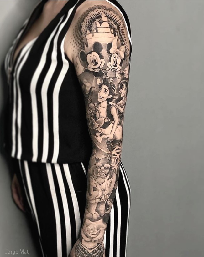 Disney arm tattoo designs