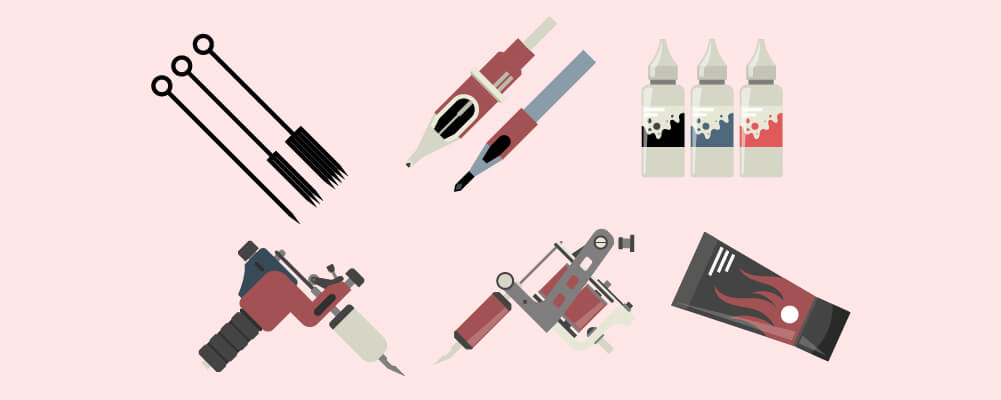 Tattoo machine and inks