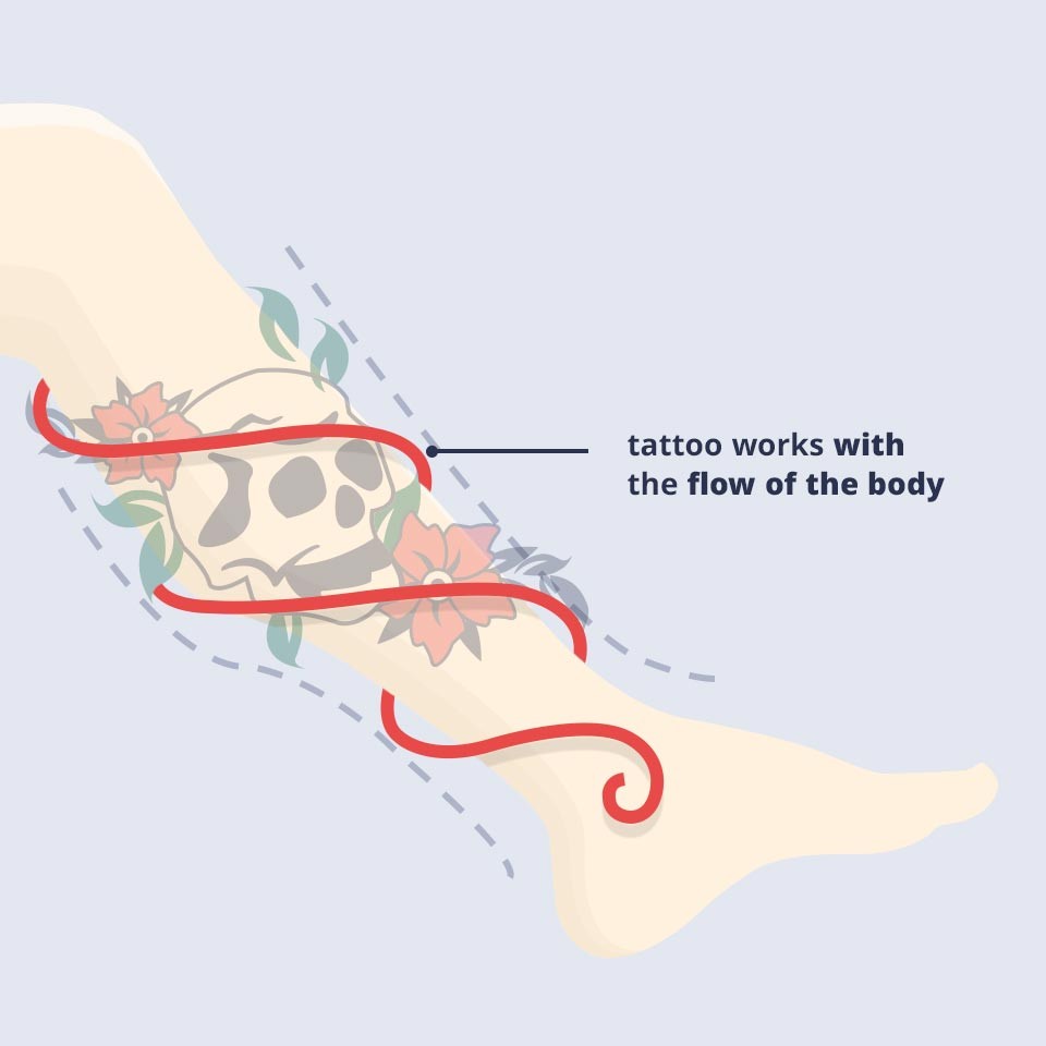 tattoo artist reference for flow lines