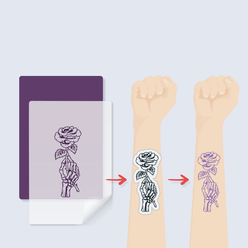 how tattoo artists use stencils on human skin