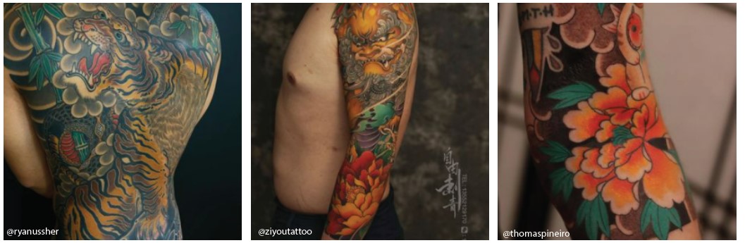 Japanese floral tattoos