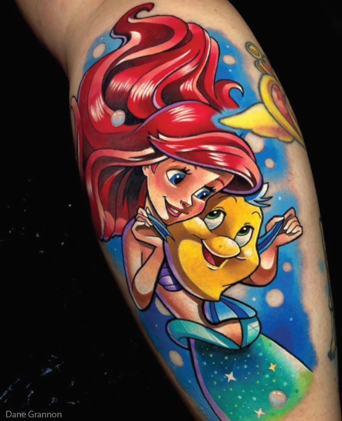 Little Mermaid body art