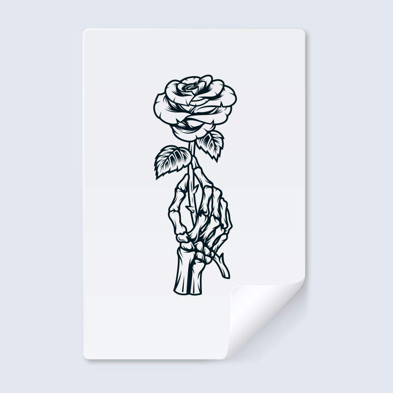 rose tattoo on quality paper