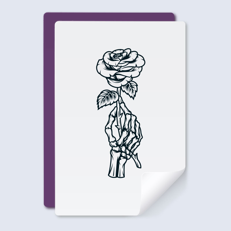 rose tattoo on tattoo transfer paper