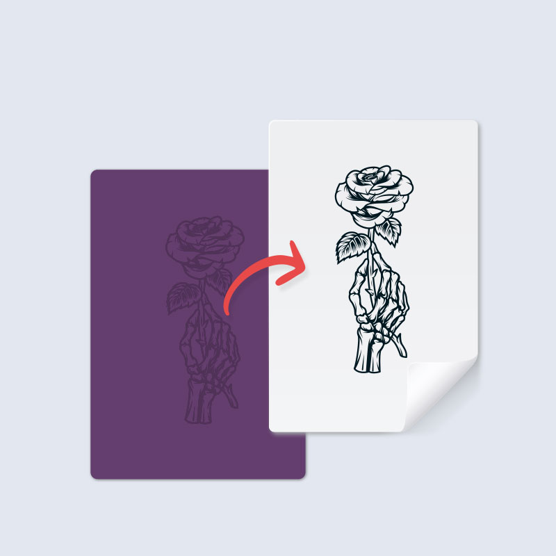 image on tattoo stencil paper