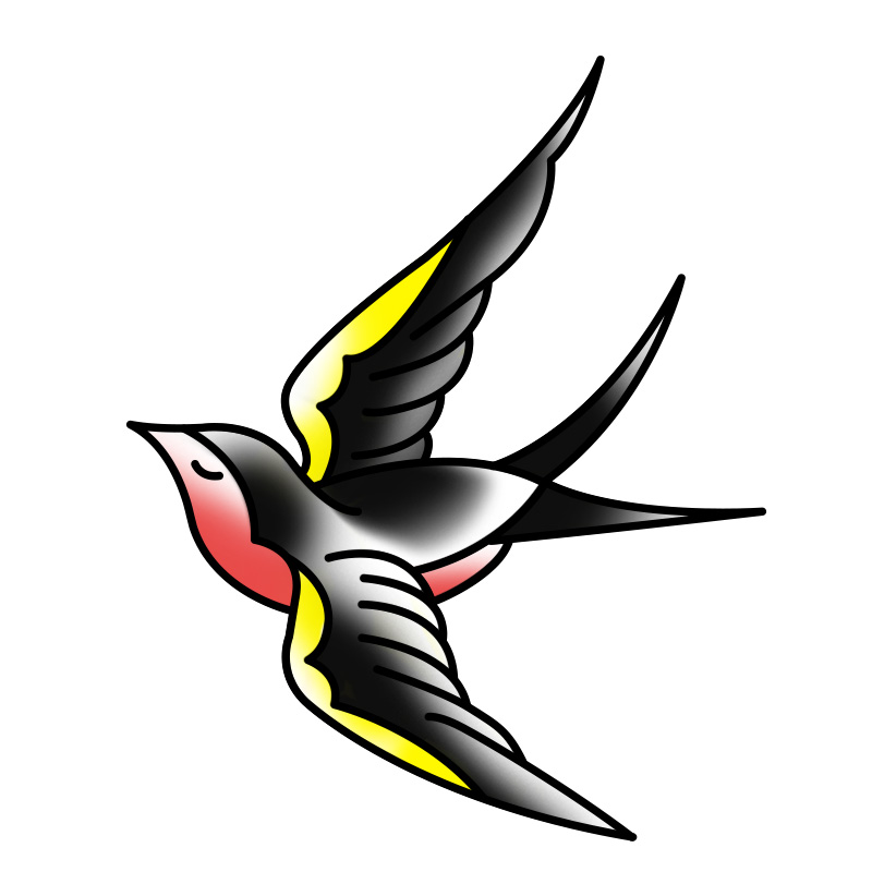 beginners stencil art of a sparrow