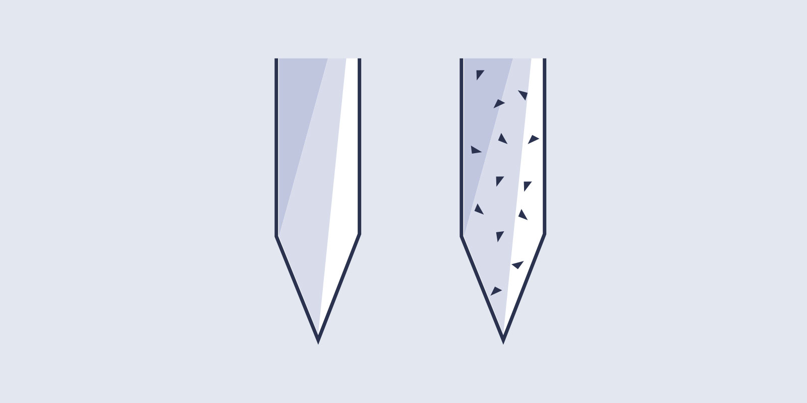 smooth needles and textured needle
