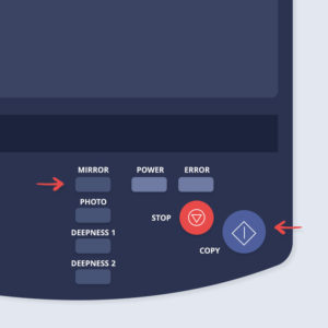 press mirror and copy buttons