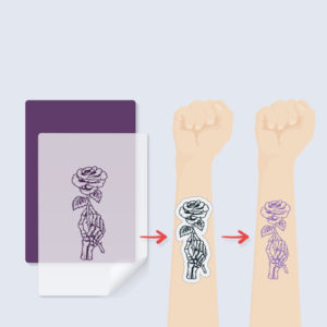 peel purple ink layer