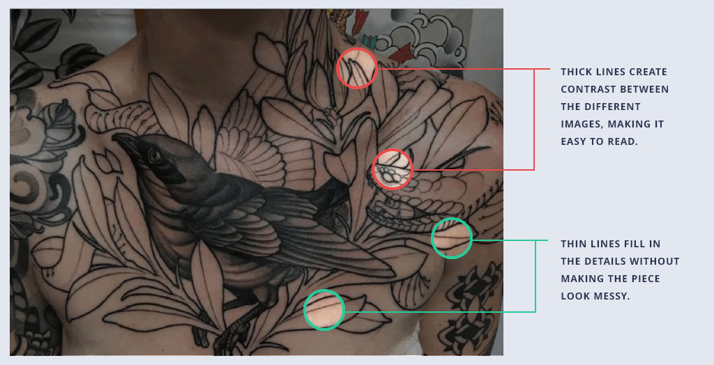 straight line tattoo