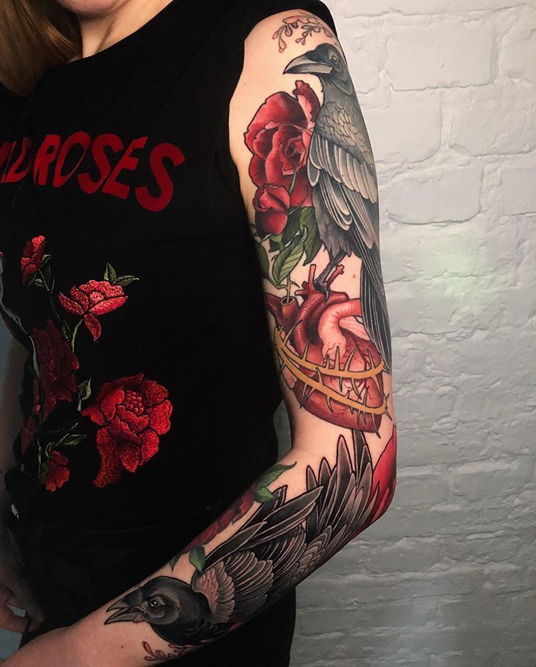 jentonic sleeve tattoo