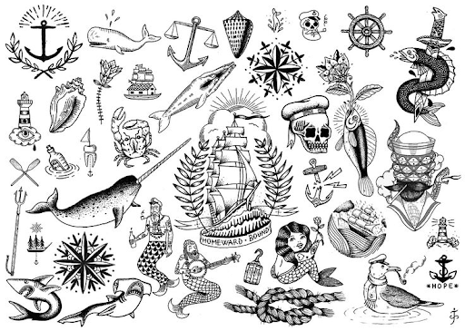 anchor skull bottle icons pack by Jack Slow