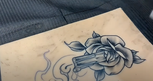 artist’s work on silicone rectangle shape