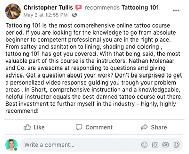 Testimonial from Christopher Tullis