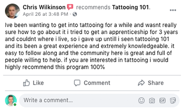 Testimonial from Chris Wilkinson