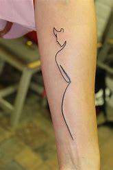 Fine line silhouette tattoo