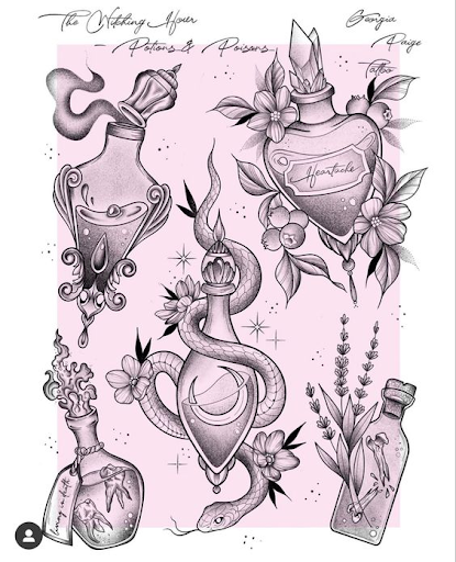 potion symbols flash sheet for women