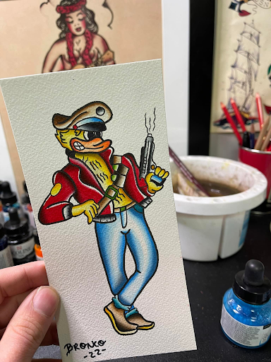 flash tattoo design by Logan