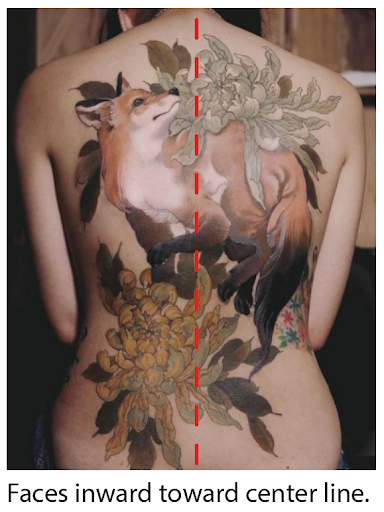 large tattoo on woman’s back