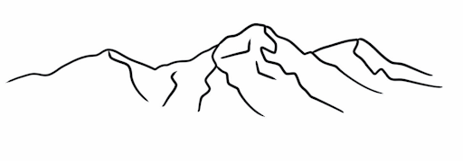mountain tattoo using only black ink