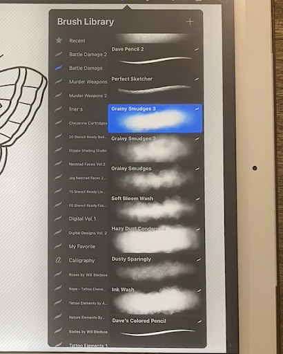 good tattoo artist Procreate brushes