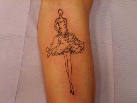 runway model tattoo
