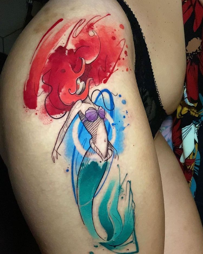 sanninolello watercolor tattoo style