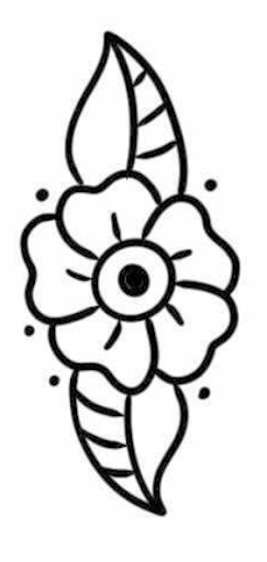 small tattoo design of a flower
