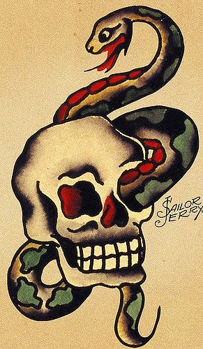 skull design by tattoo artist