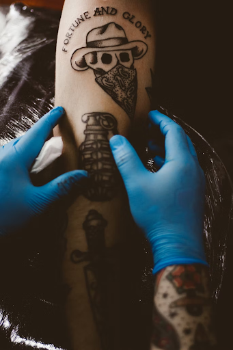 skull flash tattoo