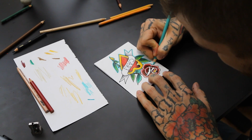 tattoo school drawing lesson
