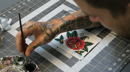 tattoo school painting lesson