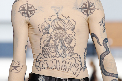 Traditional style tattoo symbol shirt with sleeves